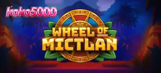Tampilan visual roda batu kuno dalam permainan slot Wheel of Mictlan